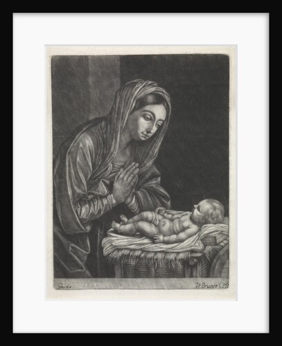 Mary worships the Christ child by Jan van der Bruggen