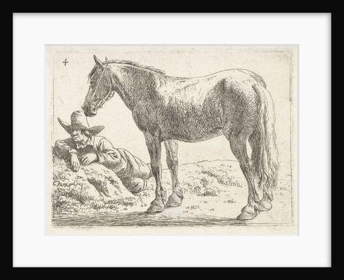 Single horse with its Horseman by Jochem Bormeester