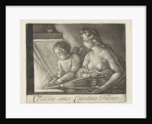 Venus and Cupid light a fire by Paul van Somer II