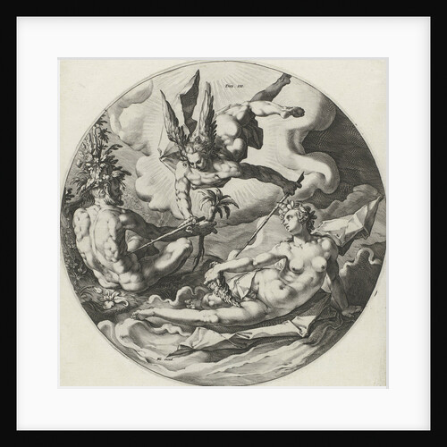 Third day of creation: separation of land and water by Hendrick Goltzius