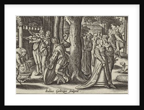 The prodigal son squanders his money by Claes Jansz. Visscher II