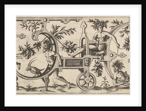 Wagon adorned with foliate scrolls by Hieronymus Cock