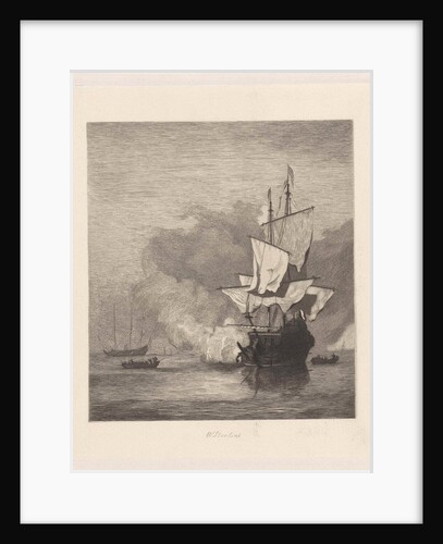 The gun shot by Willem van de Velde II