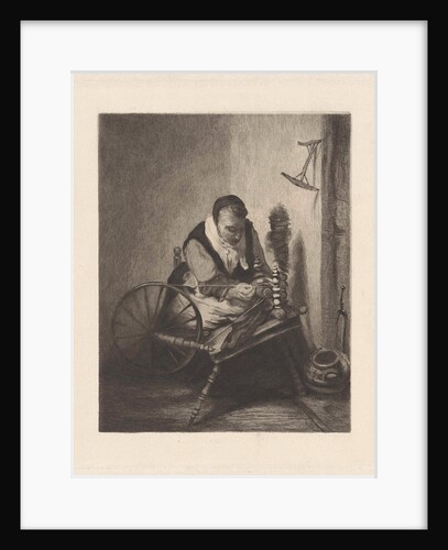 A spinning woman by Nicolaes Maes