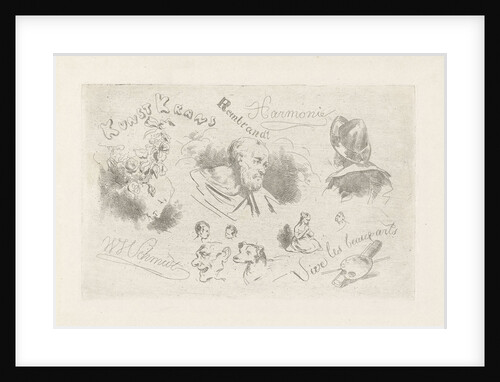 Study Sheet with figures and text by Willem Hendrik Schmidt