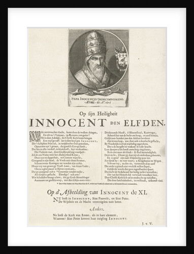 Portrait of Pope Innocent XI by Monogrammist JVV