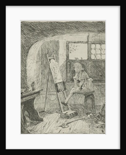 Painter in his studio by Dirk Arie Lamme