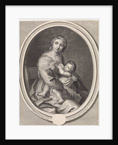 Mary gives the Christ Child breast feeding by Hermann Weyen