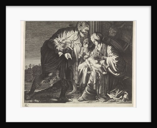 Angel warns Joseph to flee to Egypt by Adam Elsheimer