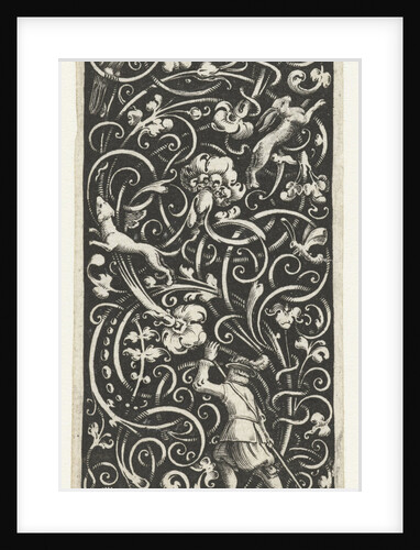 Hunter with long stick by Frederik de Wit