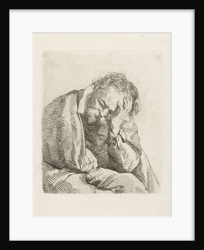 Portrait of sleeping old man by Jan Lievens