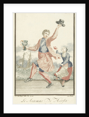 Dancing man with a goblet in his hand by Pieter van den Berge