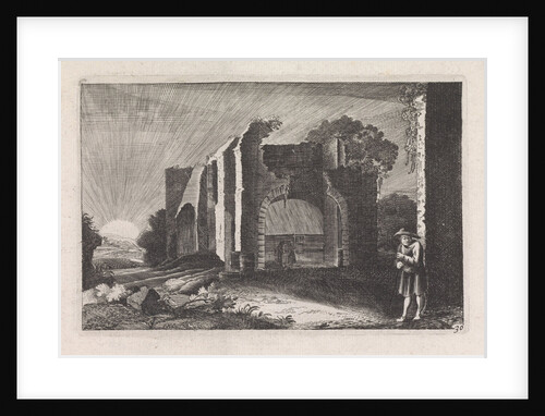 Farmer at a ruin by Claes Jansz Visscher II