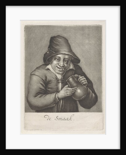 Man with a beer bottle by Anonymous