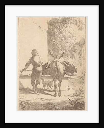 Donkey near a cistern by Nicolaes Pietersz. Berchem