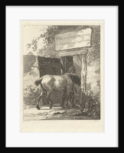 Title print for series with horses by Jan Anthonie Langendijk Dzn