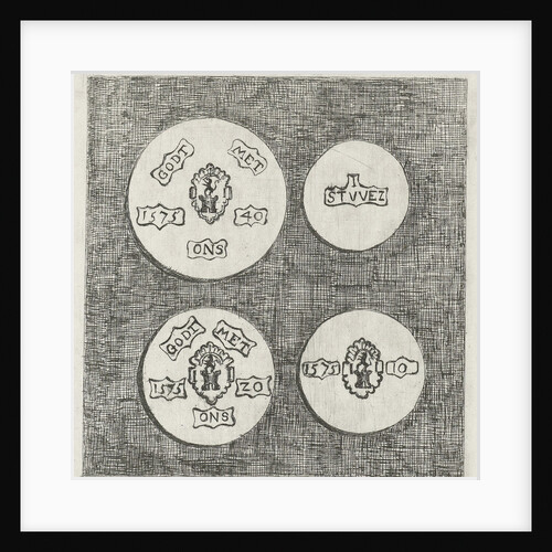 Two emergency coins beaten during the siege of Schoonhoven in 1575 by Eberhard Cornelis Rahms