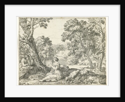 Tambourine player, Franciscus de Neve by Giovanni Giacomo Rossi