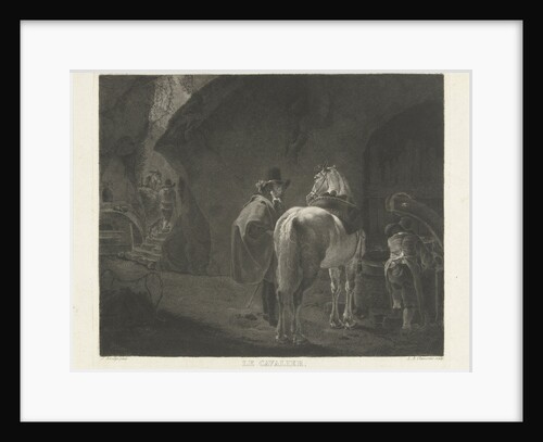 Traveler with horse for an inn by Lambertus Antonius Claessens