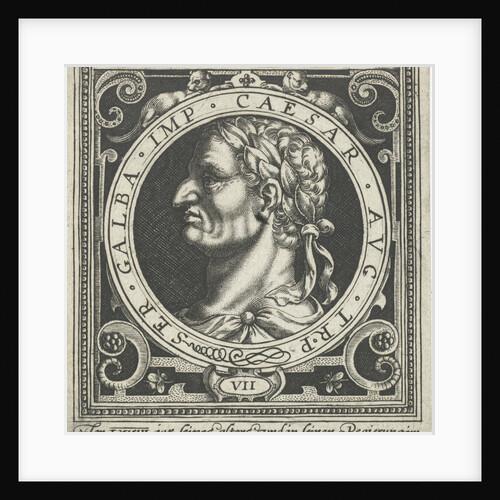 Portrait of Emperor Galba on medallion by Nicolaes de Bruyn