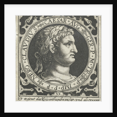 Portrait of Emperor Nero medallion by Nicolaes de Bruyn