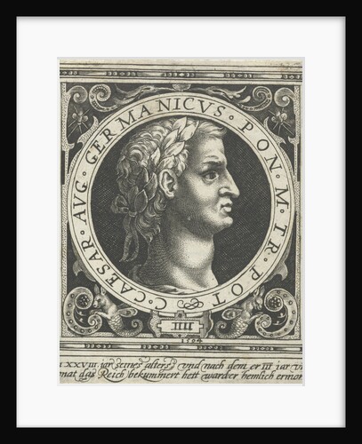 Portrait of Germanicus on medallion by Nicolaes de Bruyn