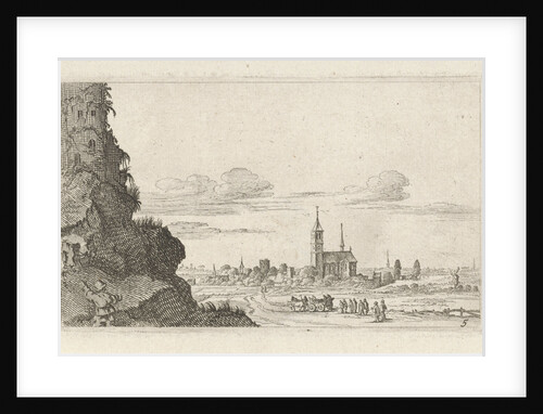 Two climbers on a ruin by Gillis van Scheyndel I