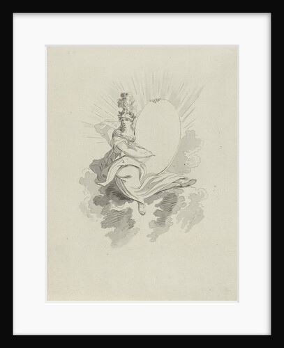 Minerva with a quill pen by Hermanus Fock