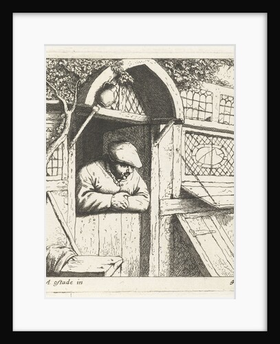 Farmer leaning on lower door by Abraham Bloteling