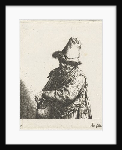 Hurdy-gurdy player by Abraham Bloteling