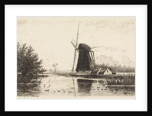 Windmill in Baambrugge by Elias Stark