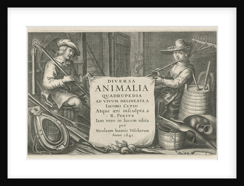 Farmer and rancher in a stable by Nicolaes Visscher I