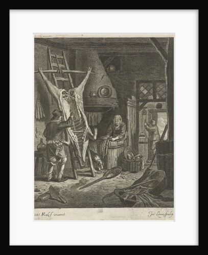 Peasant Interior with carcass by Jacob Louys