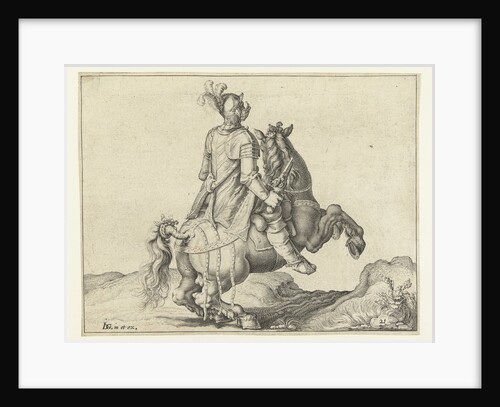 Horseman with gun, seen from the back by Jacob de Gheyn II