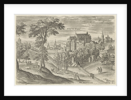 View of the Slot Hof of Brussels, Belgium by Claes Jansz. Visscher II