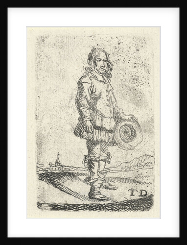 Man with his hat in hand by Anonymous