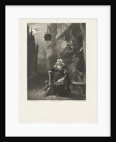 Earl of Leicester flees into a house by Koenraad Fuhri