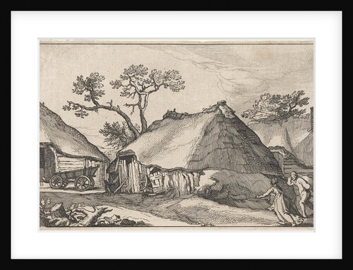 Farm and a wagon by Boetius Adamsz. Bolswert