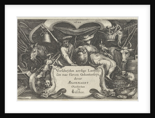 Farmer and rancher between agricultural tools by Boëtius Adamsz. Bolswert