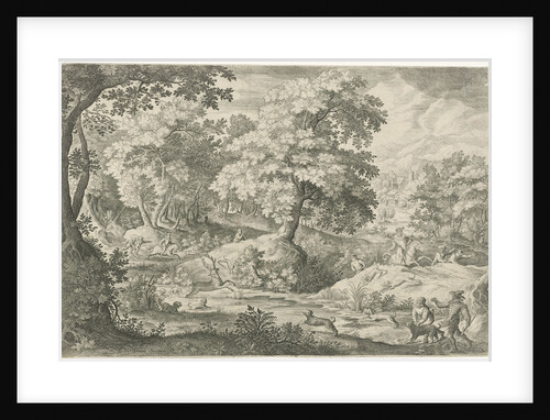 Deer hunting in a swamp by Jan van Londerseel