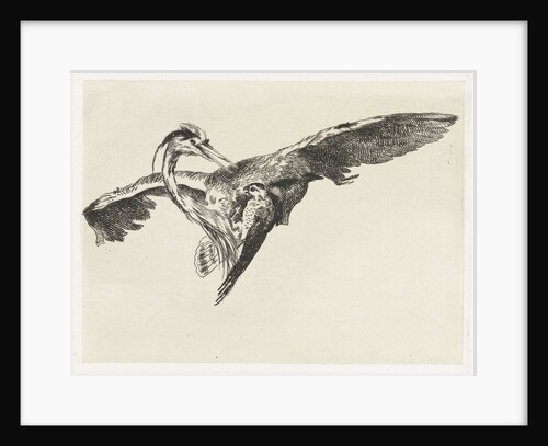 A falcon is a heron in flight by Guillaume Anne van der Brugghen