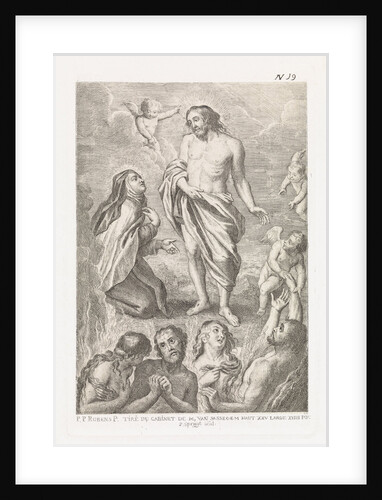 Christ and St. Teresa by Philippe Lambert Joseph Spruyt