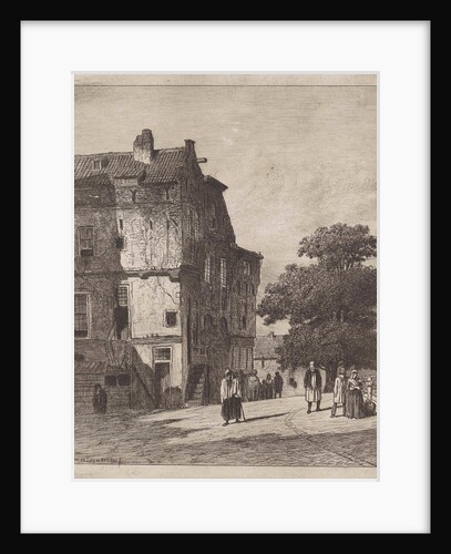View of a street in Amsterdam by Jan Weissenbruch