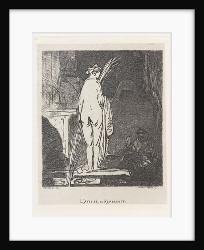 Artist draws a nude model by Jan Weissenbruch