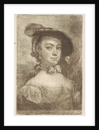 Bust of a woman with a hat by Aert Schouman