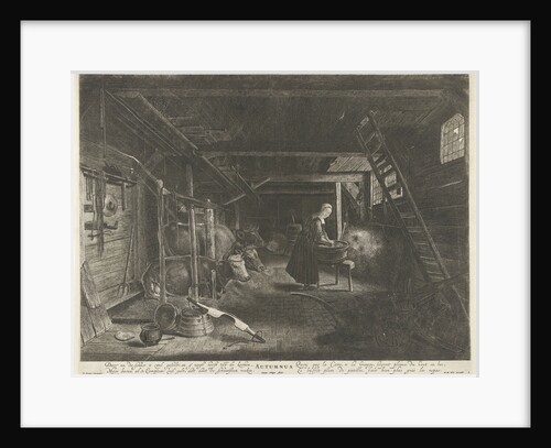 Stable with cows: the autumn season by Frederik de Wit