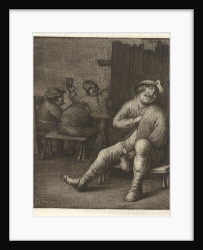 Sleeping man in a tavern by Jacob Hoolaart