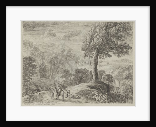 Joseph helps Mary off the donkey by Herman van Swanevelt