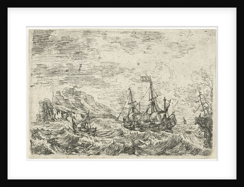 Ships on a stormy sea by Bonaventura Peeters I