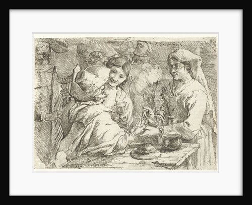 Fortune teller with a customer by Jan van Ossenbeeck